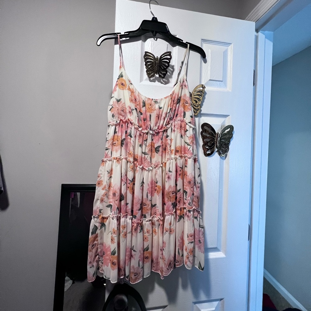 Pink and Coral Floral Sundress